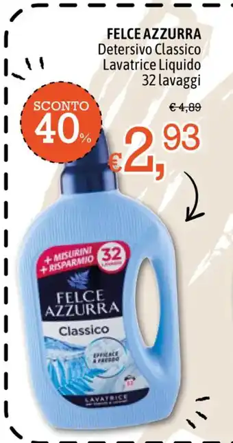 Famila Market Felce Azzurra Detersivo Classico Lavatrice Liquido 32 lavaggi offerta