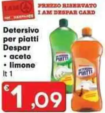 Despar Despar Detersivo per piatti aceto/limone 1 lt offerta