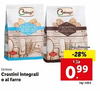 Lidl Crostini integrali o al farro offerta