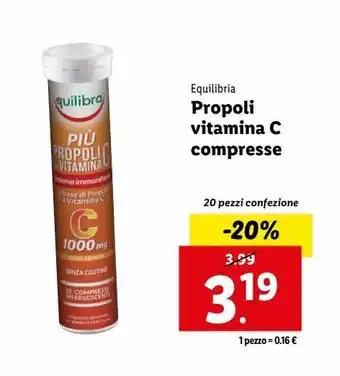 Lidl Propoli vitamina c compresse offerta