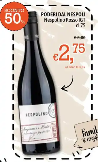 Poder Dal Nespoli Nespolino Rosso IGT 75 cl