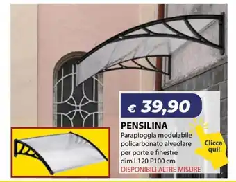 Pensilina L120 P100 cm