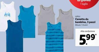 Lidl Canotta da bambino, 3 pezzi offerta