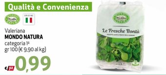 Spak Supermercati Mondo Natura Valeriana 100 gr offerta