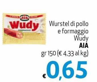 Aia Wudy Wurstel di Pollo e formaggio 150 gr