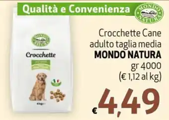 Mondo Natura Crocchette Cane adulto taglia media 4000 gr