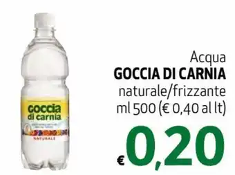 Spak Supermercati Goccia di Carnia Acqua naturale/frizzante 500 ml offerta