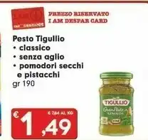 Despar Star Tigullio Gran Pesto Pomodori Secchi E Pistacchi 190 G(ml) offerta