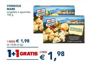 Esselunga Mare Vongole Surgelate E Sgusciate 100 G offerta