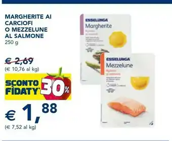 Esselunga Esselunga Margherite Al Carciofi O Mezzelune Al Salmone 250 G offerta