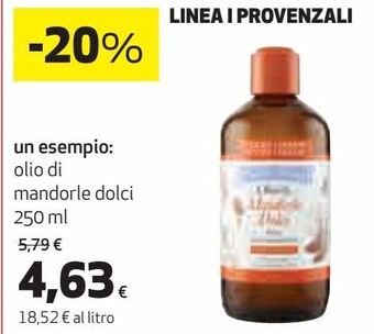 Ipercoop Linea i provenzali un esempio: olio di mandorle dolci offerta