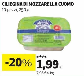 Ipercoop Ciliegina di mozzarella cuomo offerta
