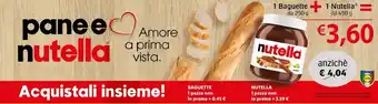 Lidl 1 baguette da 250g + 1 nutella da 450g offerta