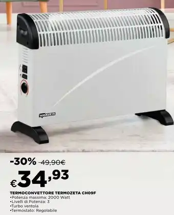 Ipercoop Termoconvettore termozeta ch09f offerta