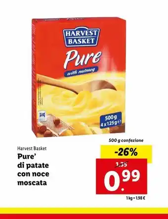 Lidl Purè di patate con noce moscata offerta