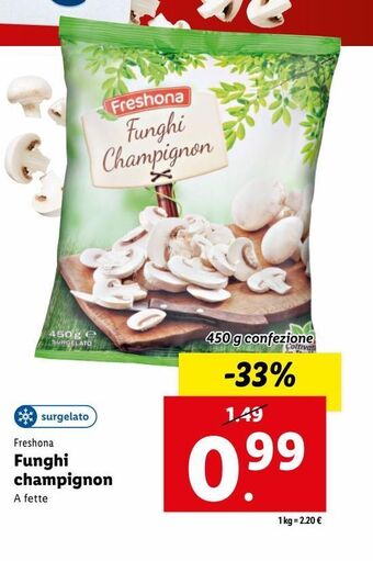 Lidl Funghi champignon offerta