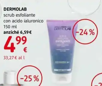 dm drogerie markt Dermolab scrub esfoliante con acido ialuronico 150 ml offerta