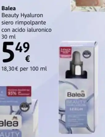 dm drogerie markt Balea Beauty Hyaluron siero rimpolpante con acido ialuronico 30 ml offerta