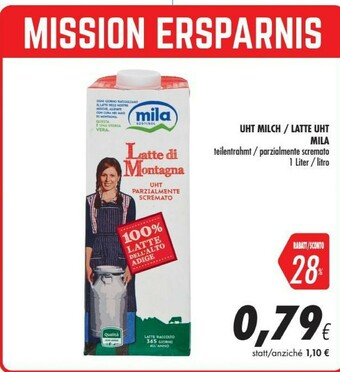 Coop Mila Latte Fresco Di Montagna Parzialmente Scremato offerta