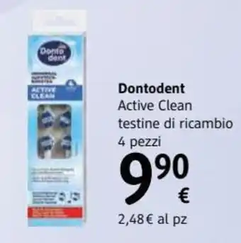Dontodent Active Clean testine di ricambio 4 pezzi