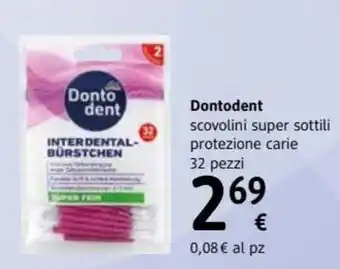 dm drogerie markt Dontodent scovolini super sottili protezione carie 32 pezzi offerta