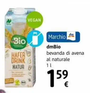 dmBio bevanda di avena al naturale 1 l