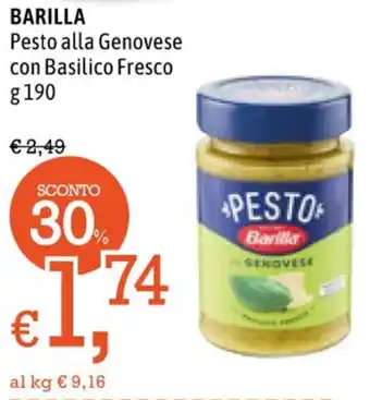 Famila Market Barilla Pesto alla Genovese con Basilico Fresco 190 g offerta