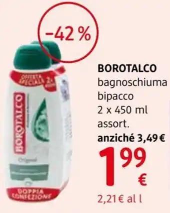 dm drogerie markt Borotalco bagnoschiuma bipacco 2 x 450 ml offerta