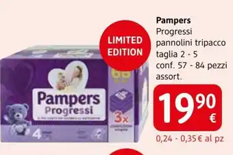 Pampers Progressi pannolini tripacco 57-84 pezzi