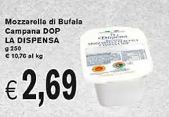 èccoMI La Dispensa Mozzarella di Bufala Campana DOP 250 g offerta