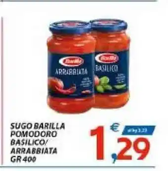 Vivo Supermercati Sugo Barilla Pomodoro Basilico/ Arrabbiata 400gr offerta