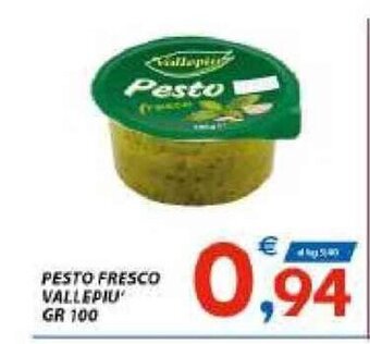 Vivo Supermercati Pesto Fresco Vallepiu' 100 gr offerta