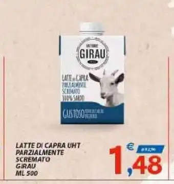 Vivo Supermercati Latte Di Capra UHT Parzialmente Scremato Girau 500 ml offerta