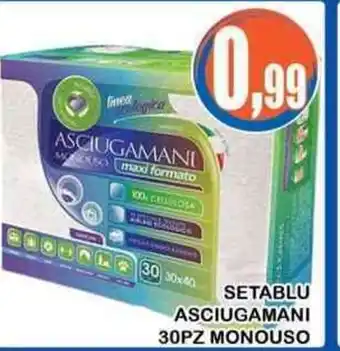 Setablu Asciugamani Monouso 30 pz