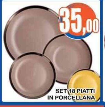 Giunigor Set 18 Piatti In Porcellana offerta
