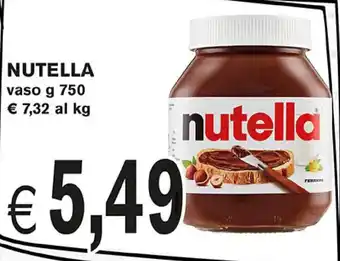 èccoMI Ferrero Nutella 750 g offerta