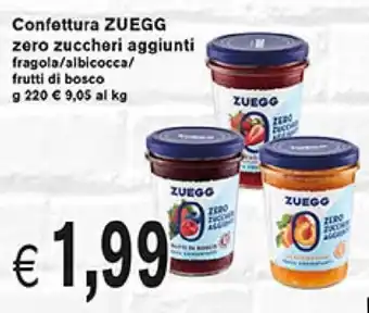 èccoMI Zuegg Confettura zero zuccheri aggiunti 220 g offerta