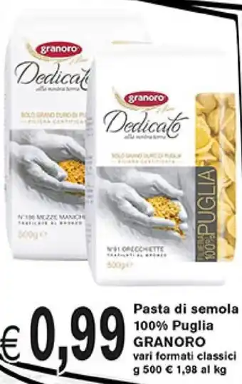 Granoro Pasta di semola 100% Puglia 500 g