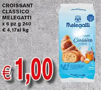 èccoMI Melegatti Croissant classico x 6 pz 240 g offerta