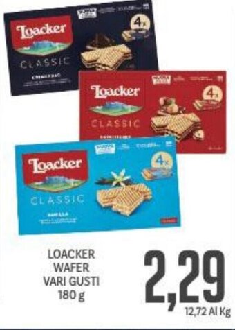 Supermercati Piccolo Loacker Wafer vari gusti 180 g offerta
