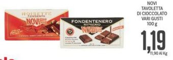 Supermercati Piccolo Novi Tavoletta di Cioccolato vari gusti 100 g offerta