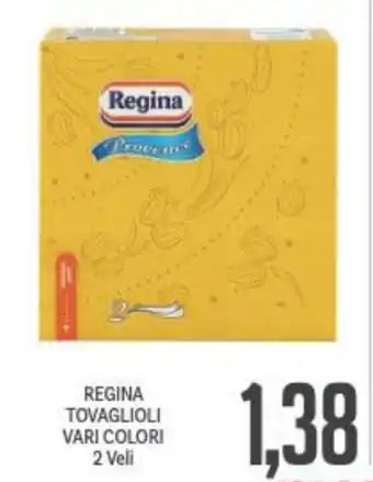 Supermercati Piccolo Regina Tovaglioli vari colori 2 Veli offerta