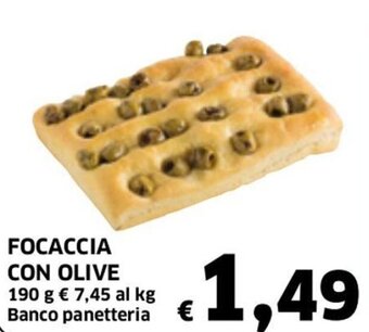 Ecu Discount Focaccia con Olive 190 g offerta