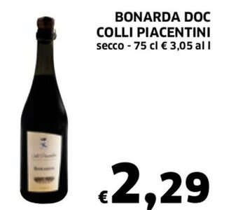 Ecu Discount Bonarda DOC Colli Piacentini 75 cl offerta