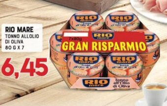 Gran Risparmio Rio Mare Tonno all'olio di oliva 80 g x 7 offerta