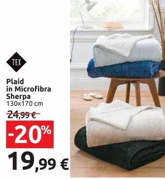 Carrefour Market Plaid in microfibra sherpa offerta