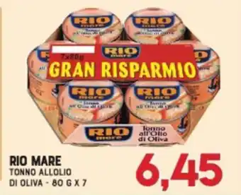 Gran Risparmio Rio Mare Tonno All'Olio di Oliva 80 g x 7 offerta