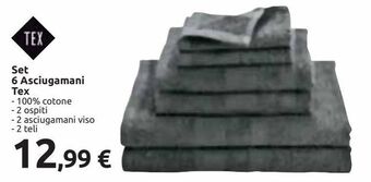 Carrefour Market Set 6 asciugamani tex offerta