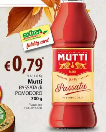 Extra Supermercati Mutti Passata di Pomodoro 700 g offerta