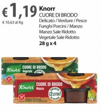 Extra Supermercati Knorr Cuore di Brodo 28 g x 4 offerta